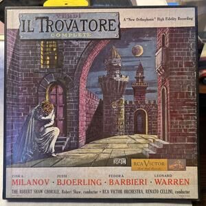 VERDI- IL Trovatore Complete Opera VINYL BOX SET RCA VICTOR VG+ Ultrasonic Clean